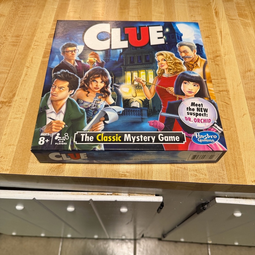 Hasbro Clue Classic Mystery Game - Blue and Yellow